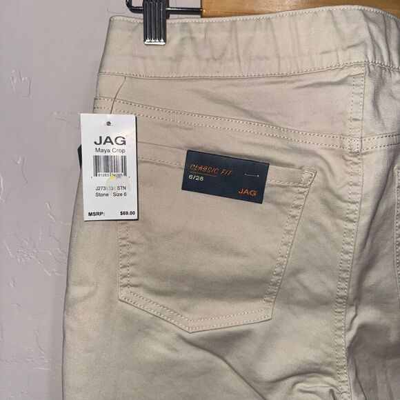 Jag Jeans Cream Pull-on Tummy Smoothing Pants 6/28 - Picture 7 of 8